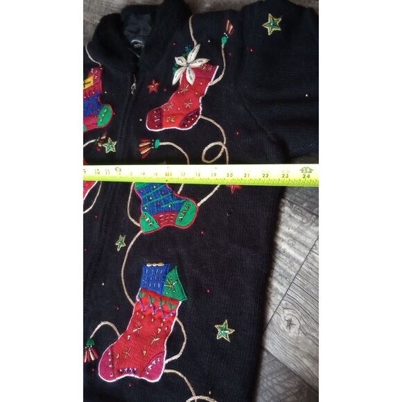 Designers Studio Originals Women's Size Large Zipper Up Cardigan - Vintage - Picture 6 of 8